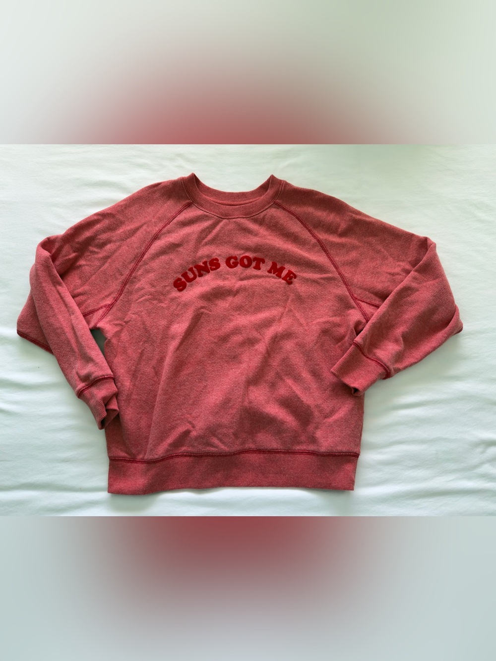 Billabong Coral Red 'Suns Got Me' Crewneck Sweatshirt